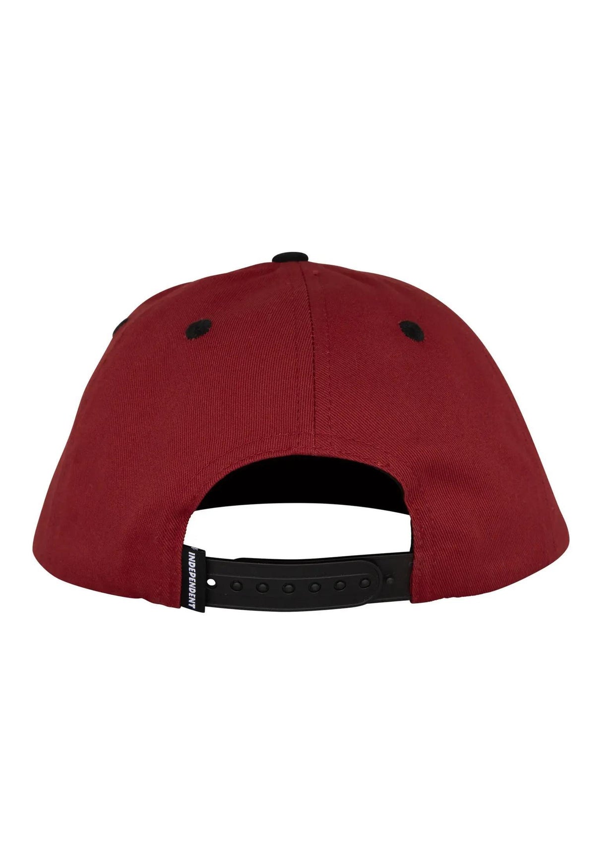 Sticker Slap 6-Panel Unstructured Mid Snapback maroon-black Rueckenansicht