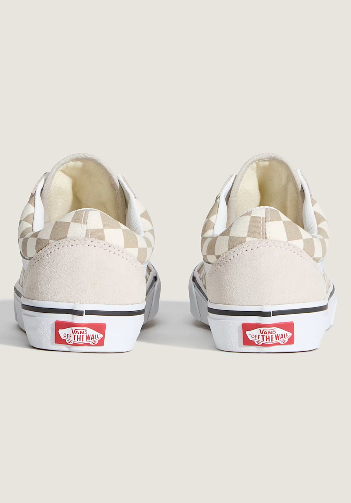 Old Skool checkerboard-oatmeal Closeup1