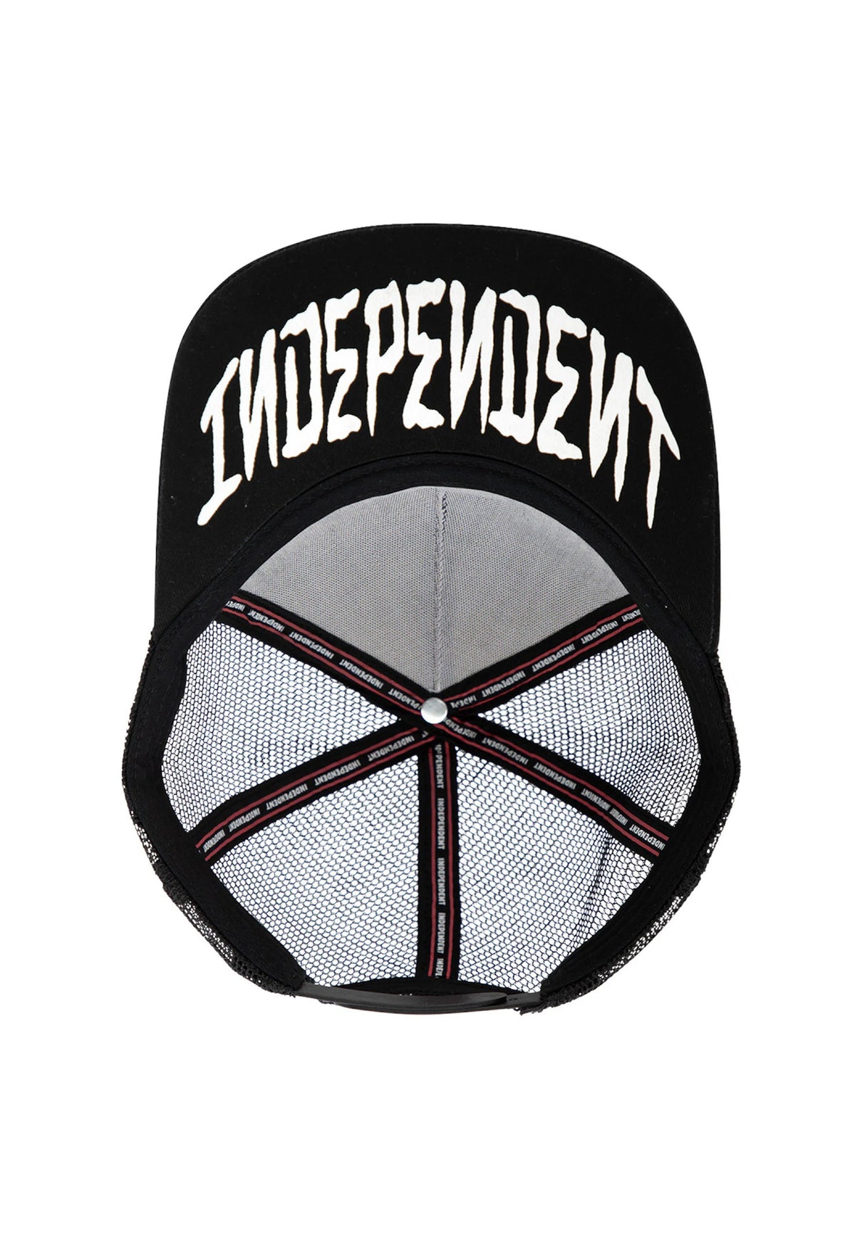 Dressen Skull Rose 5-Panel High Structured Snapbac white-black Closeup1