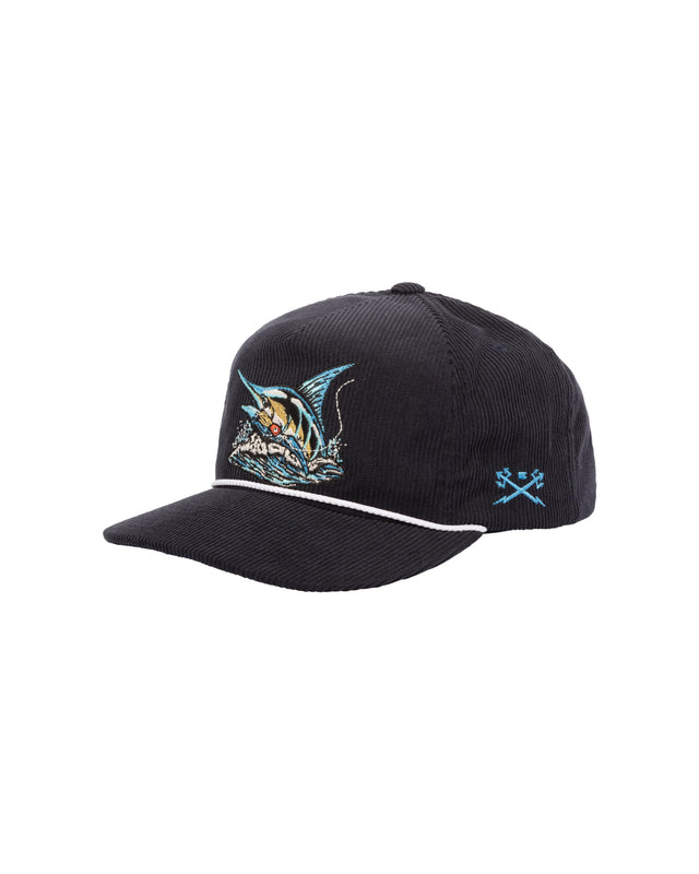 Bait Shop Unstructured Snapback navy Vorderansicht