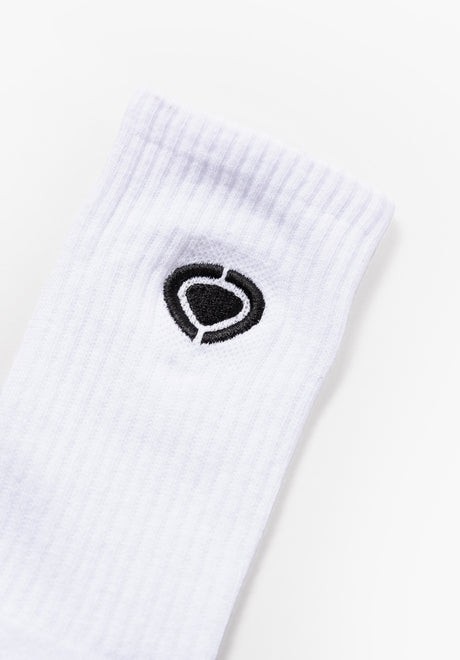High Socks white-black Closeup1