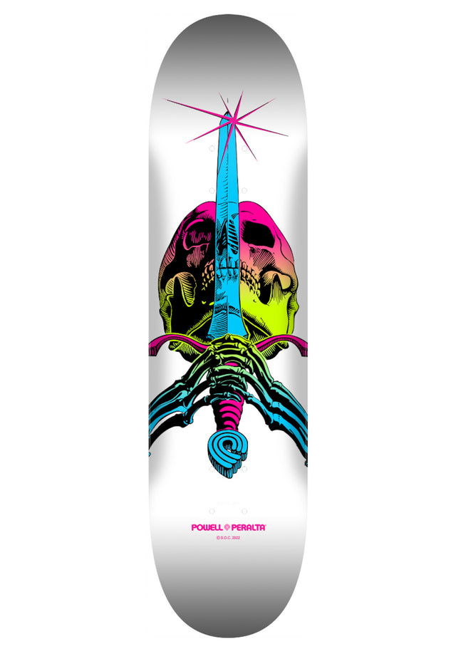 Skull & Sword Fade Popsicle lime fade / white Vorderansicht