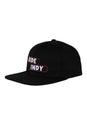 Sticker Slap 6-Panel Unstructured Mid Snapback black Vorderansicht