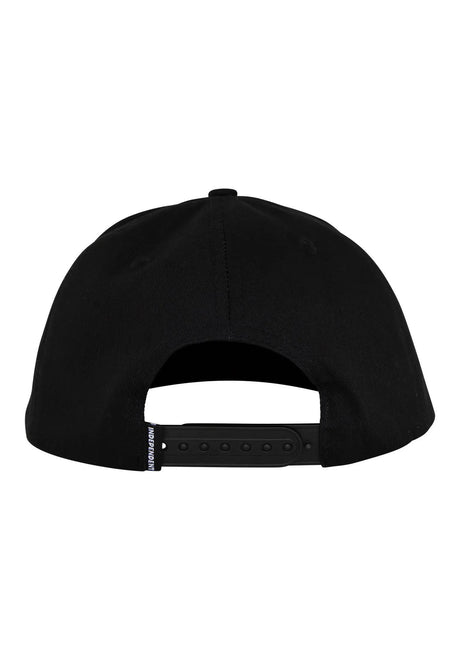 Sticker Slap 6-Panel Unstructured Mid Snapback black Rueckenansicht