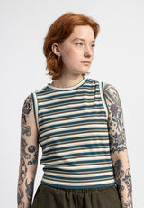 Azra offwhite-striped Vorderansicht