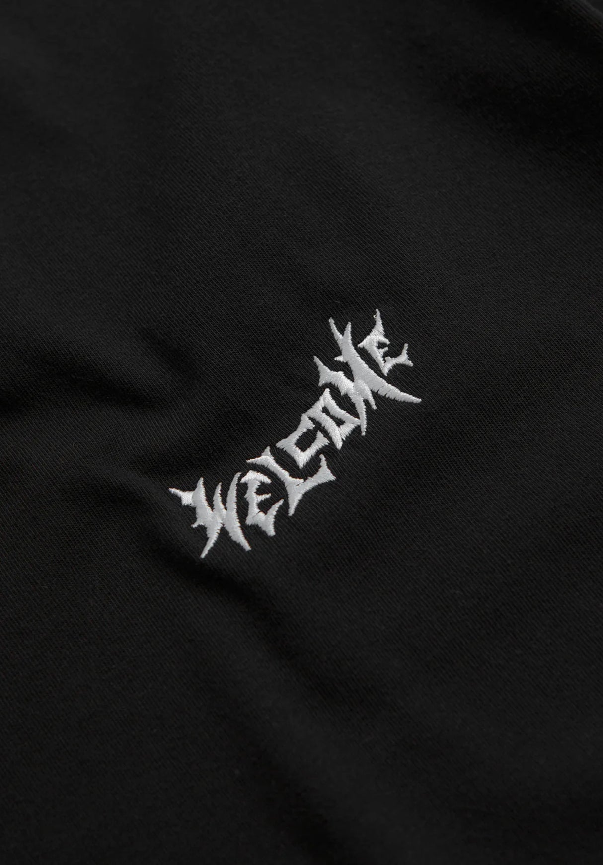 Collar Garment Dyed Knit black Rueckenansicht