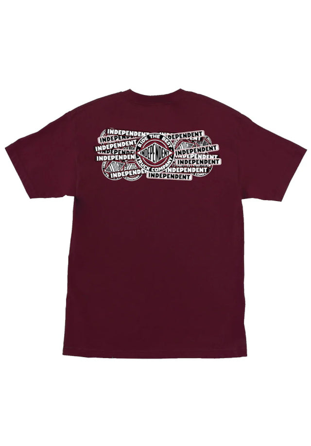 Sticker Slap Heavyweight maroon Vorderansicht