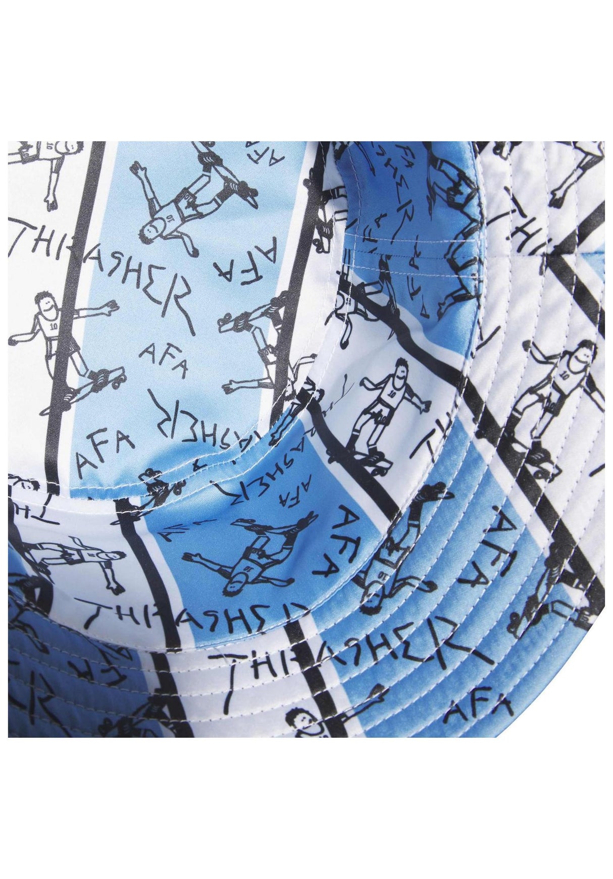 Thrasher x AFA Bucket Hat Reversible darknavy-lightblue Closeup2