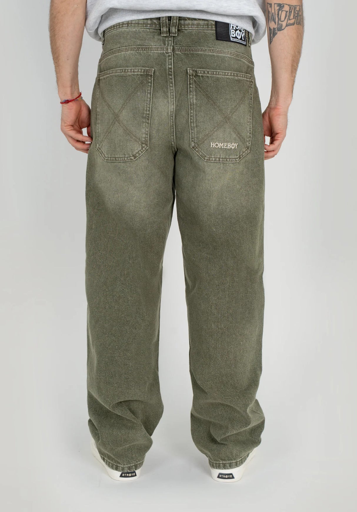 X-tra Baggy Dye Denim washedgreen Rueckenansicht