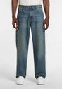 958 Baggy Tapered Work khakitintedblue Vorderansicht