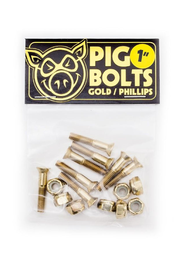 1 Kreuz Anodized Bolts Set gold Vorderansicht