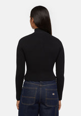 East Helena Rib Zip-Through black Rueckenansicht