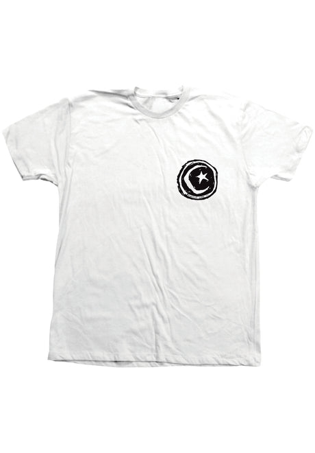 Star & Moon Front & Back Print white Close-Up1