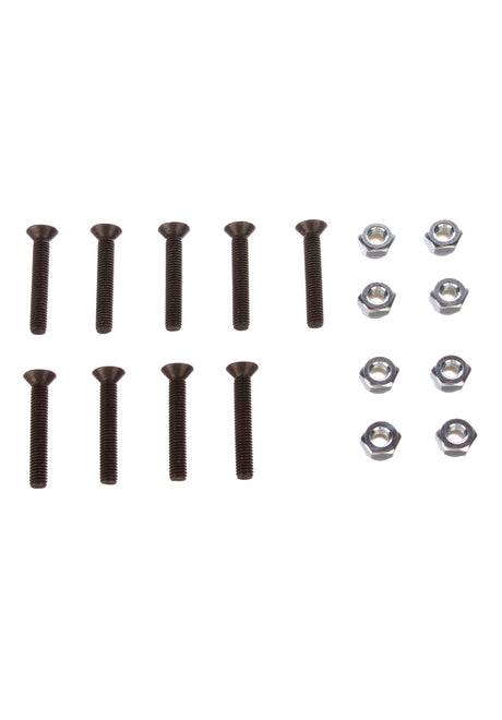 1-1/4''-Kreuz-Longboard-Set no color Rückenansicht